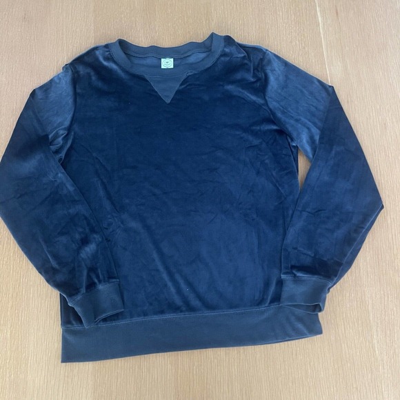 Women's Honeydew Size L Teal Blue Velour Sweatshirt Buttery Soft Loungewear - Picture 1 of 4